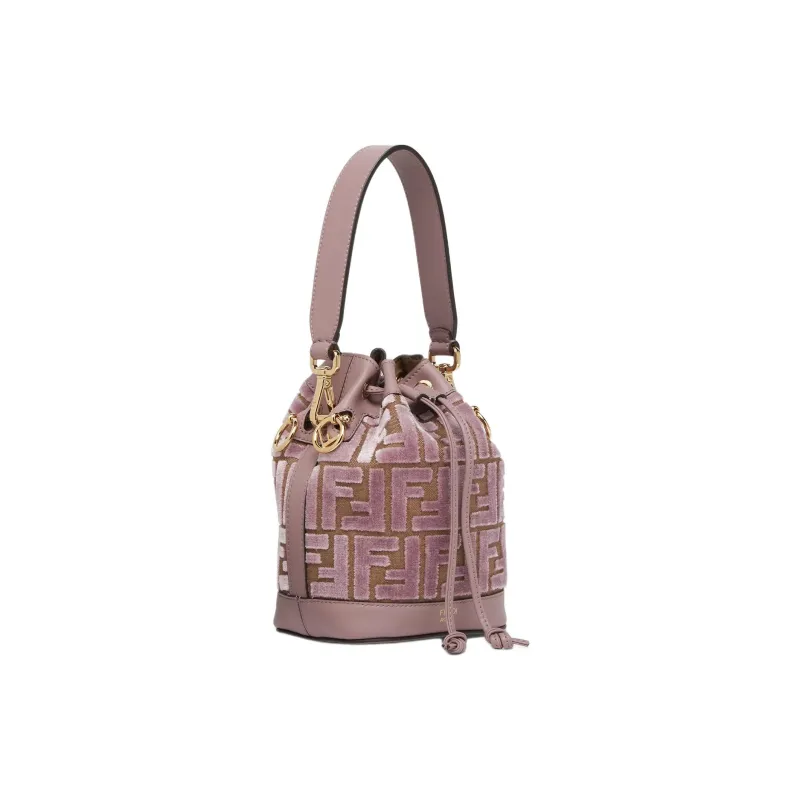 FENDI Mon Tresor Monogrammed Mini Bucket Bag-1
