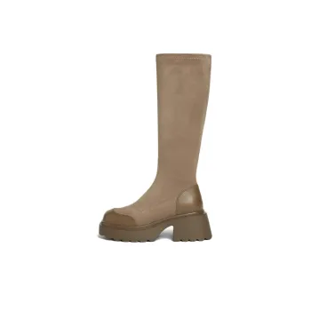 BASTO Knee high Boots Women's Khaki