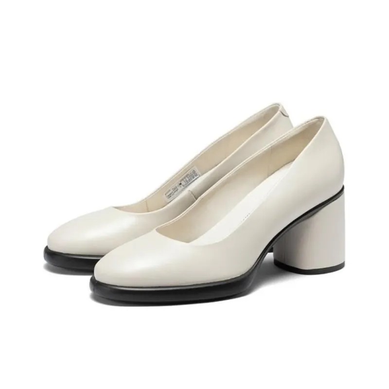 Ecco Block Heel High Heels 7cm Women's Lime Gray-2