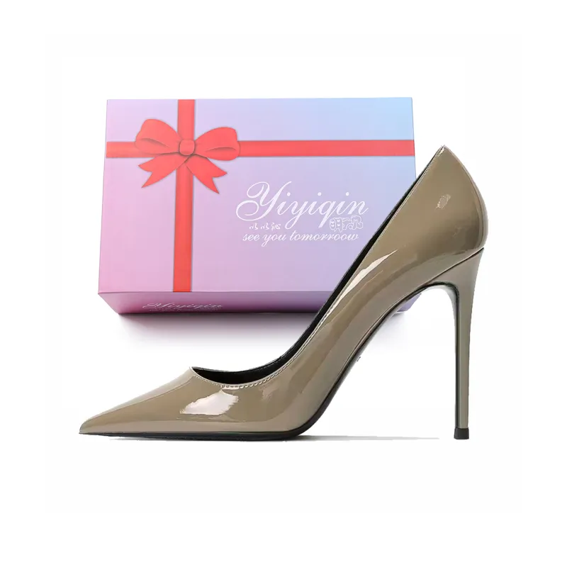 Take The Qin Slim Heel High Heels 9cm 7cm Women's [Gift Box Set]-20