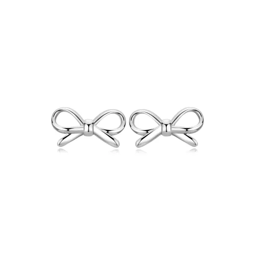 OUBI.YABI 925 Silver Plated White Gold Earlobe Stretching Earrings Studs Women's