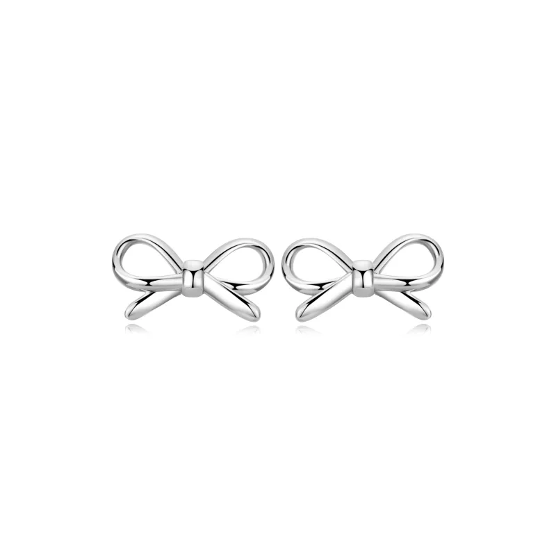 OUBI.YABI 925 Silver Plated White Gold Earlobe Stretching Earrings Studs Women's-0