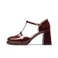 Brown Cow Patent Leather, Leather