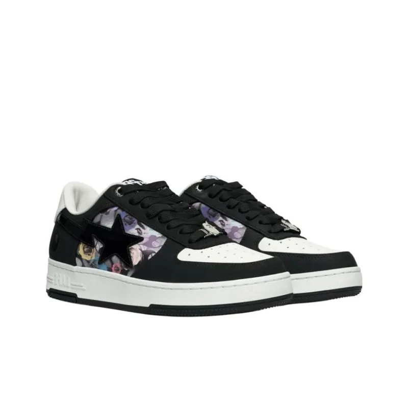 A BATHING APE STA Wear resistant And Lightweight Low Top Skateboard Shoes Unisex Black-3