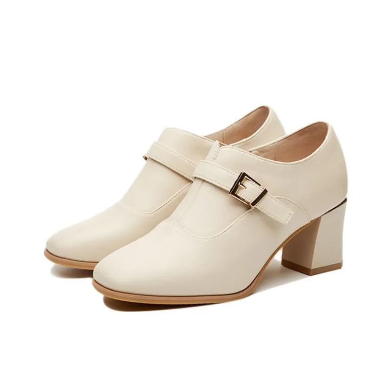 DAPHNE Chunky Heel High Heels 6.5cm Women's-3