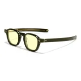 Olive Green with Light Yellow Stripes