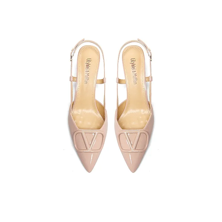 Lily Wei Tuberose Slim Heel High Heels 6cm Women's Nude-2