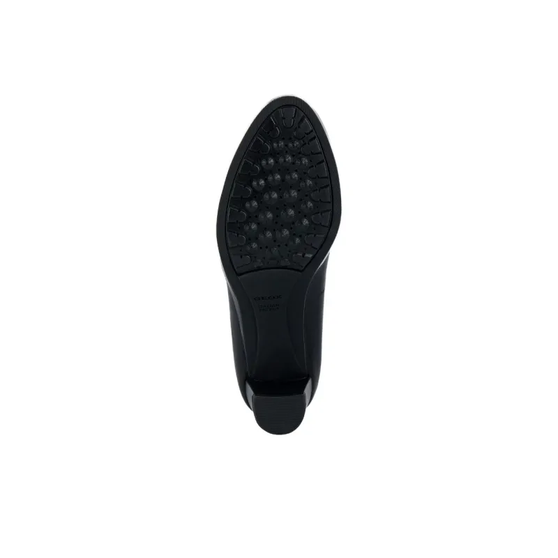GEOX Chunky Heel High Heels 7cm Women's Black-5