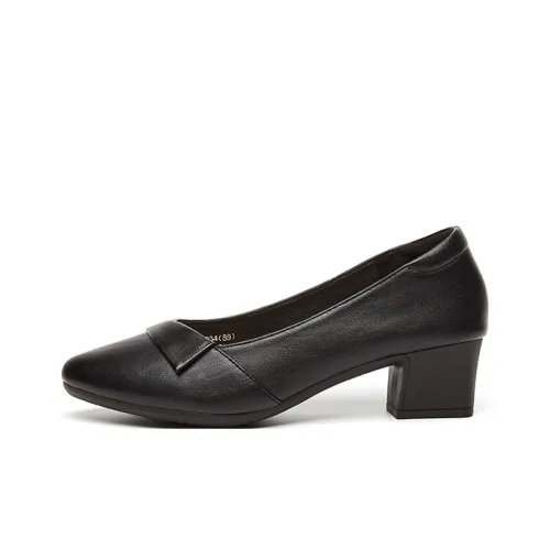 EXULL Q Chunky Heel High Heels 4.3cm Women's
