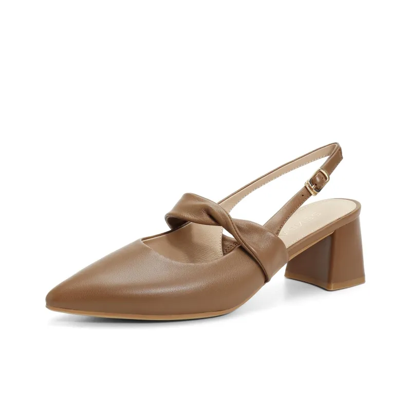 Senda Chunky Heel High Heels 5cm Women's-11