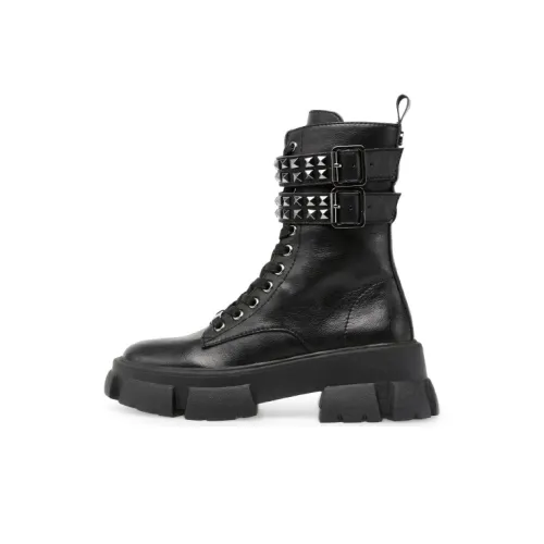 STEVE MADDEN Martin Boots Women's Black