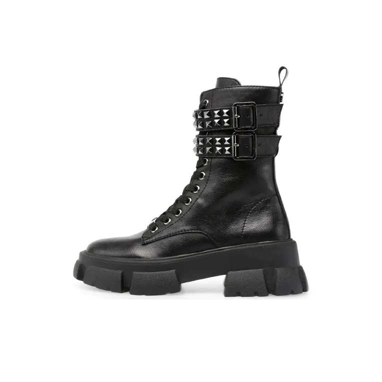 STEVE MADDEN Martin Boots Women's Black-0