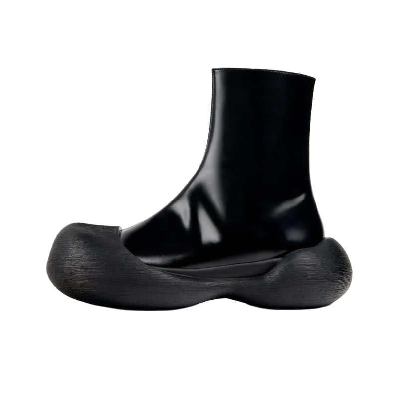 CAMPER Caramba Round-toe Leather Ankle Boots-0