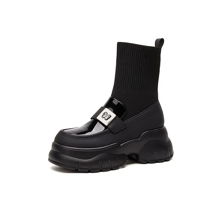 ST&SAT Ankle Boots Women's Black/Ecru-1