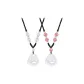 Black Cord 1 Pair (Pink White)