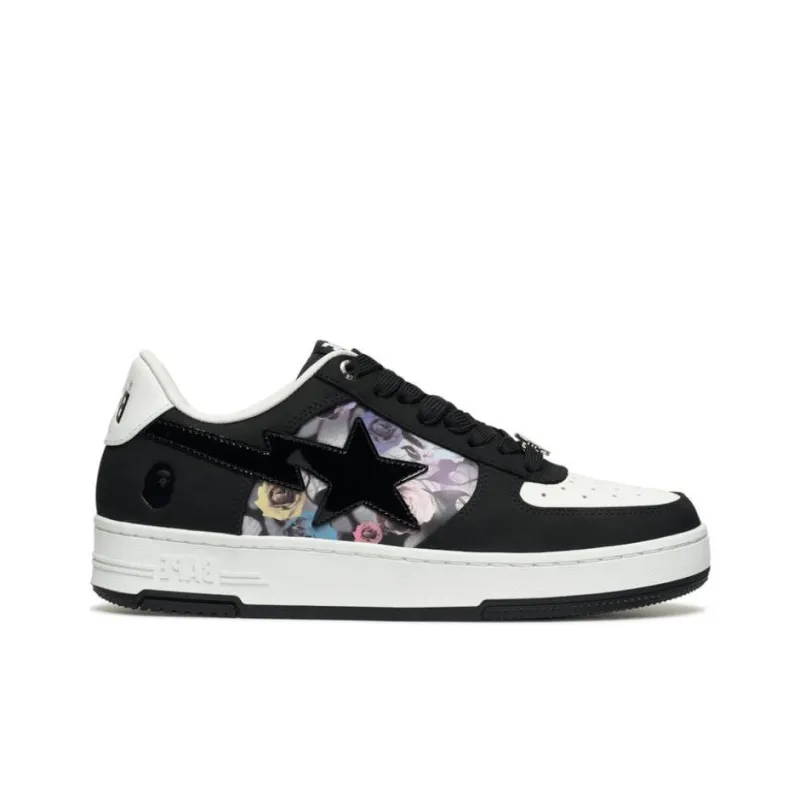A BATHING APE STA Wear resistant And Lightweight Low Top Skateboard Shoes Unisex Black-1