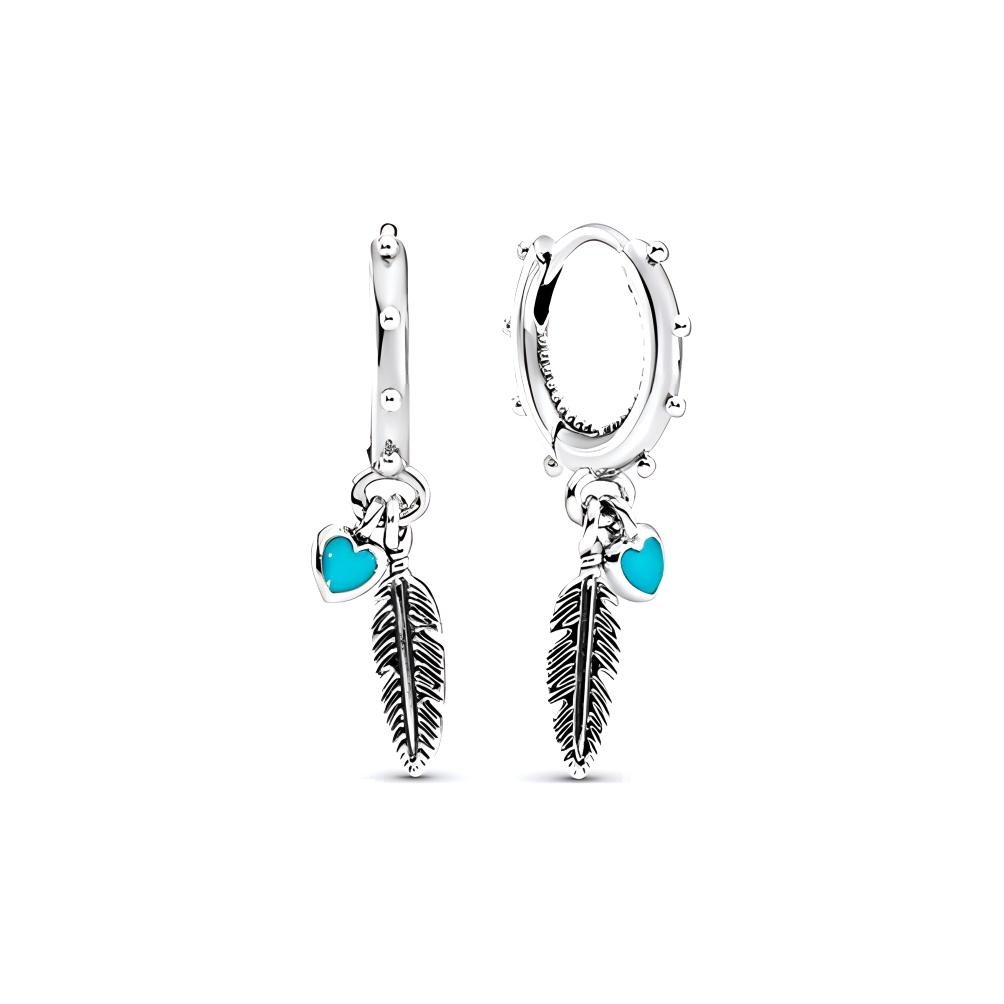 Pandora turquoise stud earrings sales