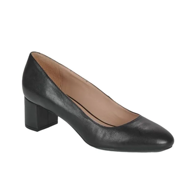 GEOX Chunky Heel High Heels 5.5m Women's Black-2