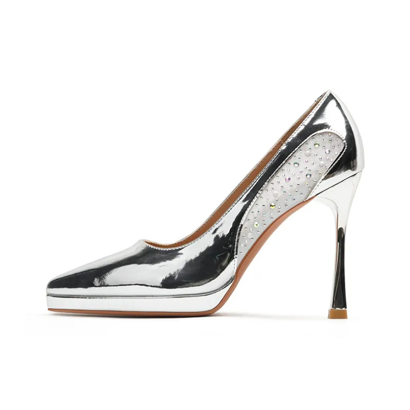 Zubumei Slim Heel High Heels 10cm Women's-2