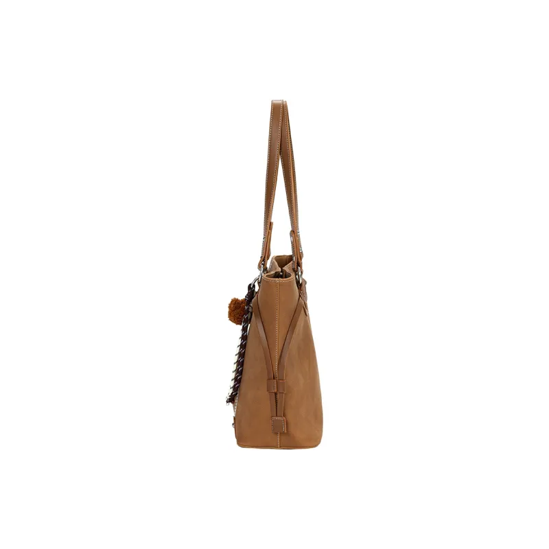 Miffy Synthetic Leather Tote Bag, Shopping Bag, Shoulder Bag Women's Brown/Light Brown-2