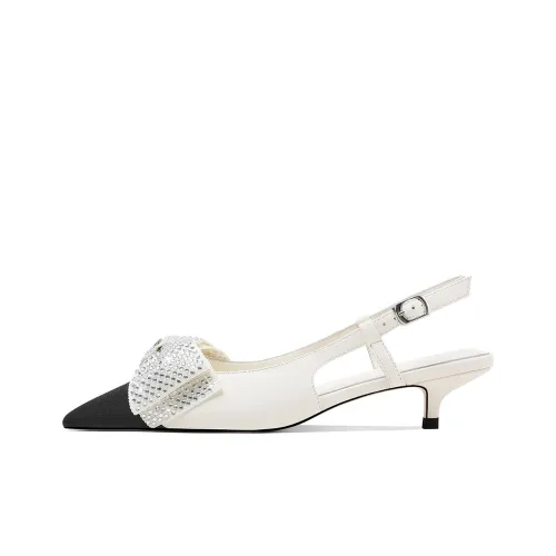 HAOYASENNU Stylish Sandal 3.5cm Women's Ivory White
