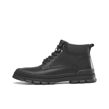 KANGNAI Ankle Boots Men Black/Khaki