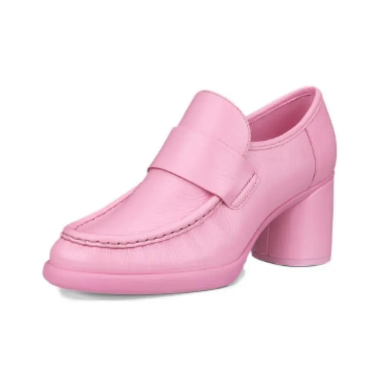 Ecco Chunky Heel High Heels 5.5cm Women's Pink-2