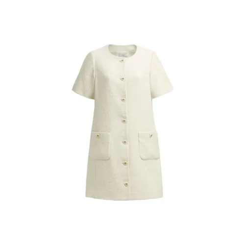 COACH Short Sleeved Dress Women's White