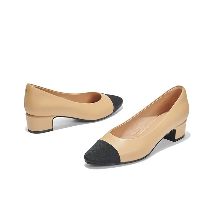 PT'SON Chunky Heel High Heels 4cm Women's-3
