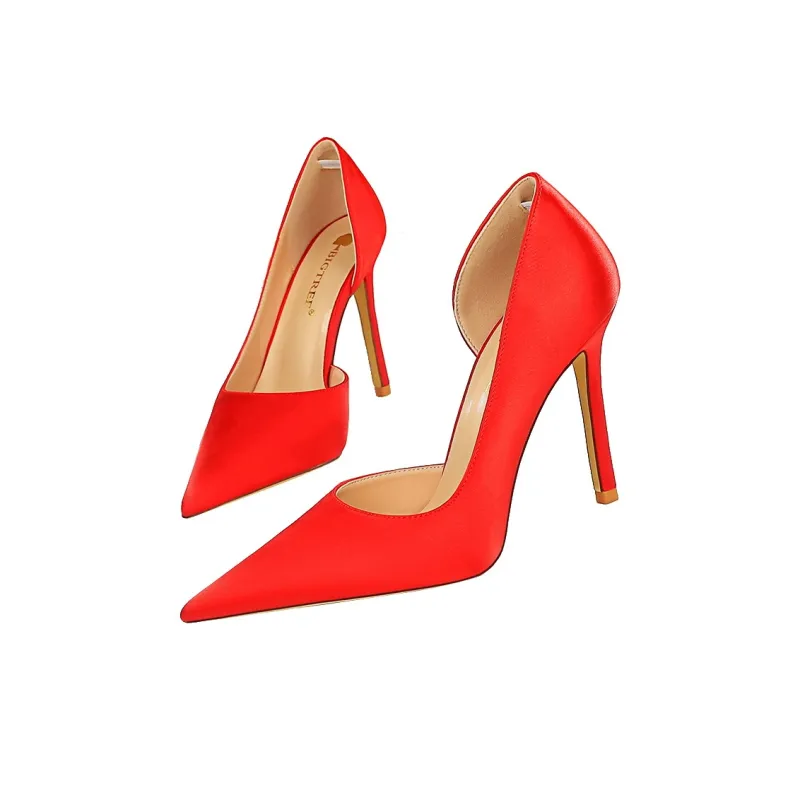 QITUMAUL Slim Heel High Heels Women's-17