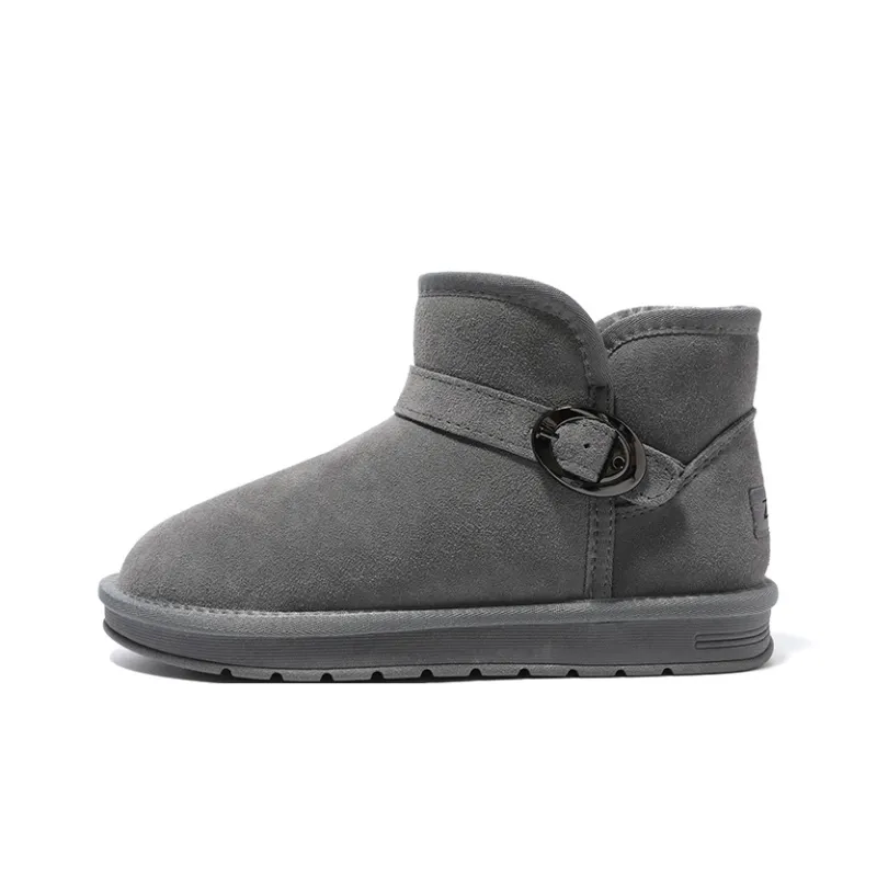 ZHR Snow Boots Women's Light Gray/Khaki/Coffee/Black-3