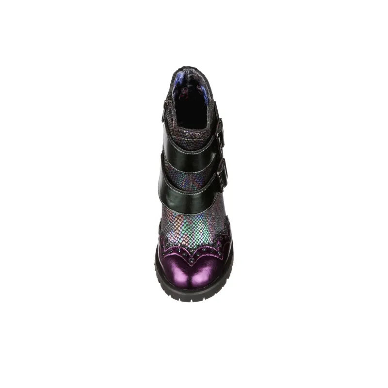 IRREGULAR CHOICE Buckle Babe Ankle Boots 7.6cm Women's Multicolor-4