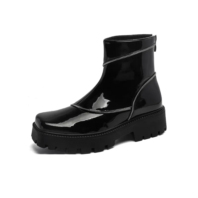 YEDANI Ankle Boots Men Black-1