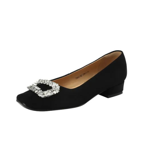 F·LOVES·f Block Heel High Heels 3cm Women's Black
