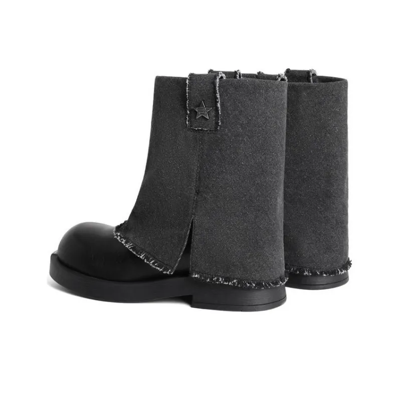 BELLE Ankle Boots 3.5cm Women's Denim Blue-11