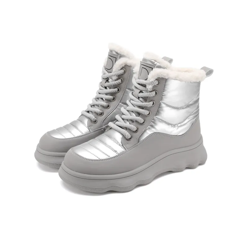 D:FUSE SCANDINAVIA Warm Wear-Resistant Height Increasing Short Snow Boots Women's-0
