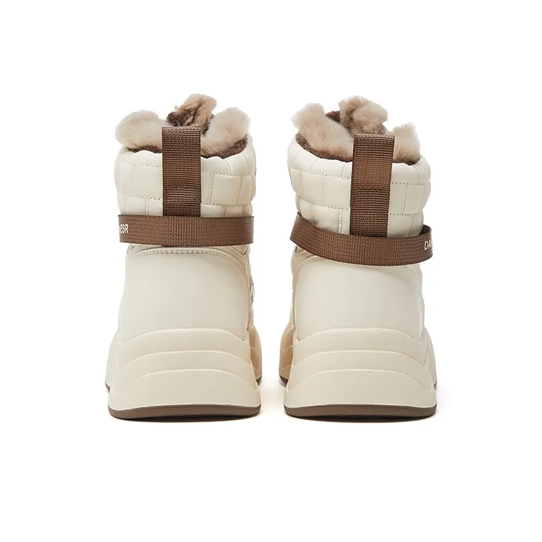 BENZI Warm Water-Resistant Wear-Resistant Height Increasing Slip-Resistant Short Snow Boots Women's-7