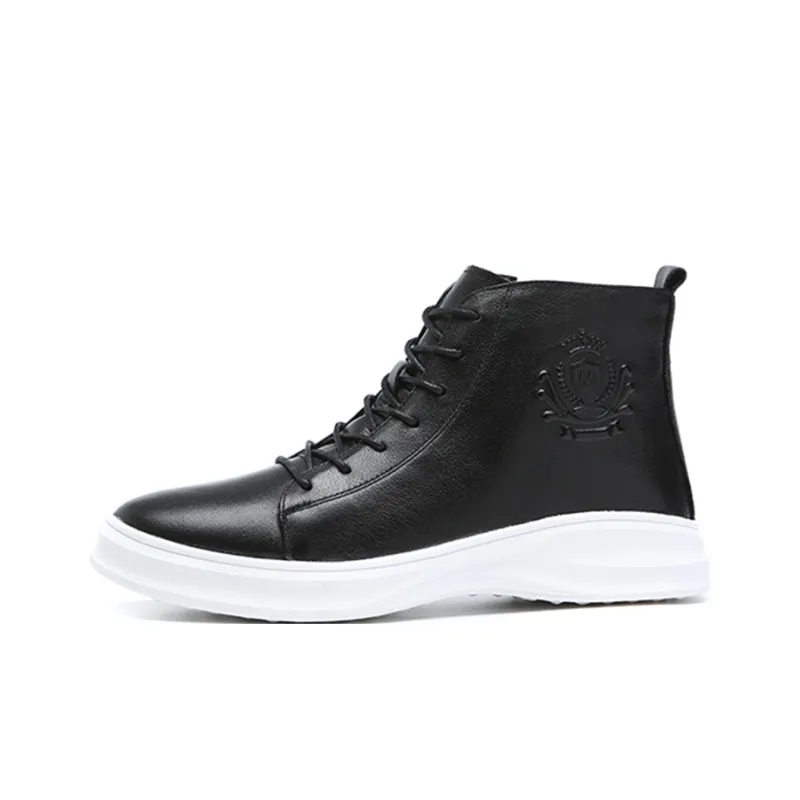 YEDANI Ankle Boots 4cm Men's Black-0