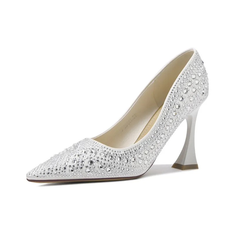 CAMEIDO Flared Heel High Heels 10cm Women's-6