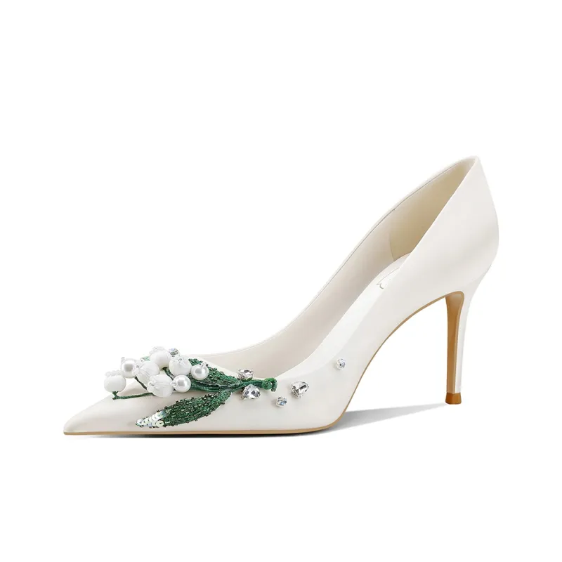 ROSE CASTLE High Heels Women's White-0