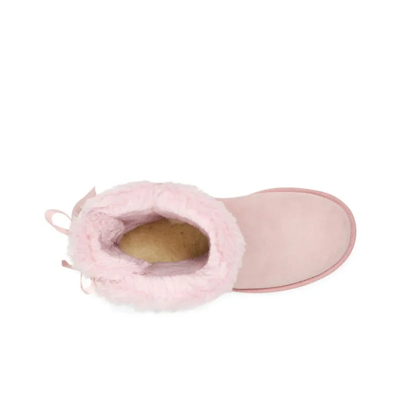 UGG Short Bow Stiefel Snow Boots Crystal Pink Women's-4