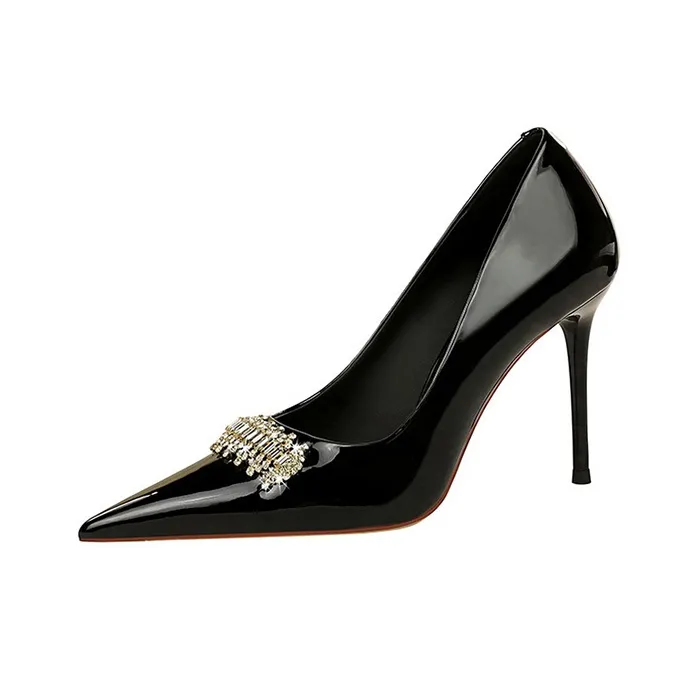 BIGTREE Slim Heel High Heels 9.5cm Women's-0