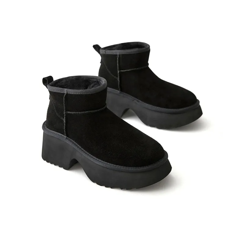 Marie Claire Warm Cushioning Slip Resistant Height Increasing Short Snow Boots Women's-4