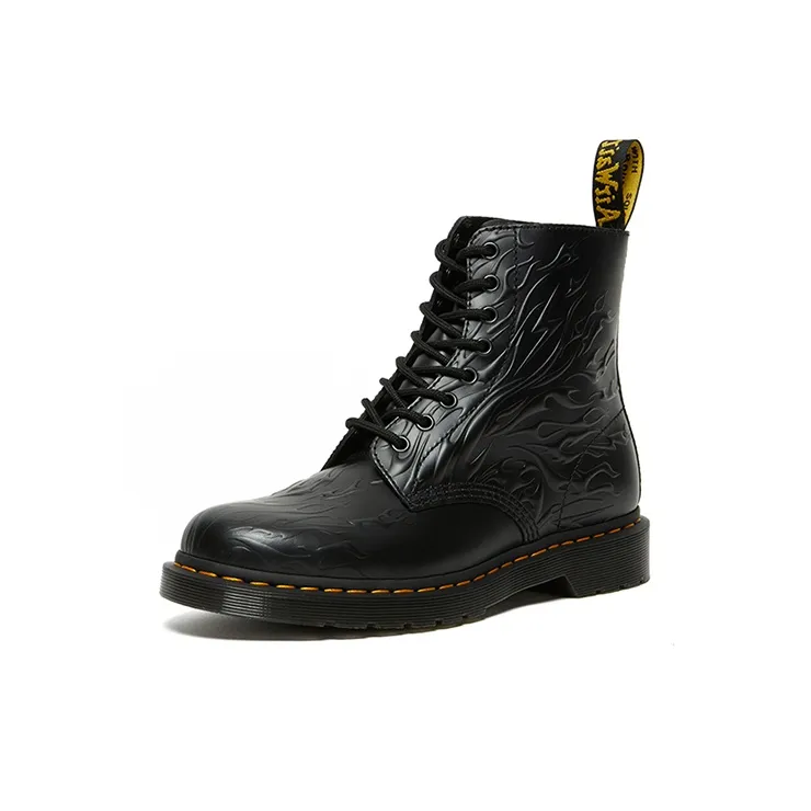 Dr.Martens Unisex 1460 Flames Martin Boots Black-1