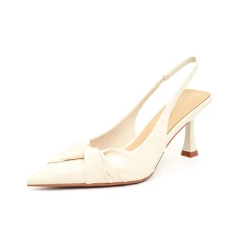 Beijiani Slim Heel High Heels 7cm Silver