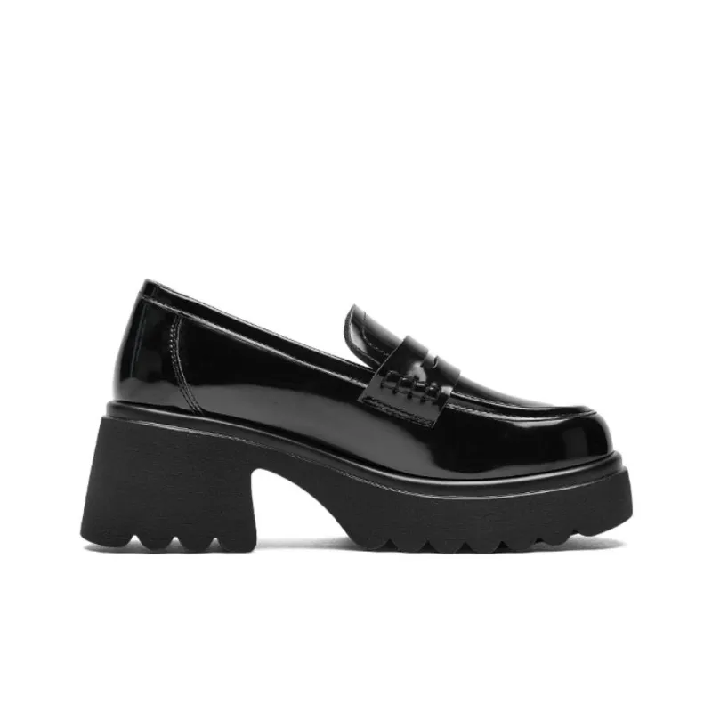 DAPHNE Chunky Heel High Heels Women's Black-2