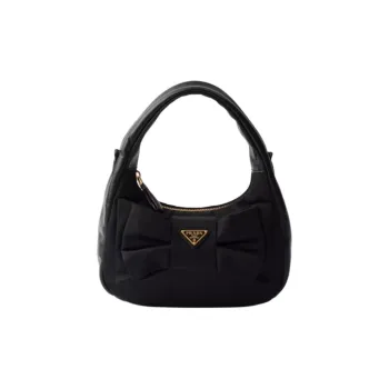 PRADA Recycled Nylon One Shoulder Handbag Small Size Women's Black