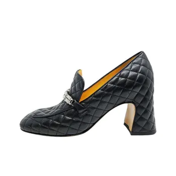 MADISON MAISON Chunky Heel High Heels 7.5cm Women's Black