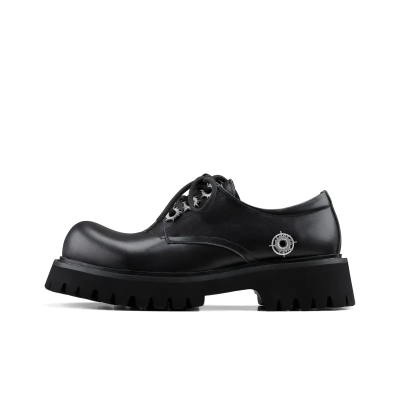 HANQIAORIJI Future Series Wear Resistant Height Increasing Low Top Casual Shoes Unisex Black-0