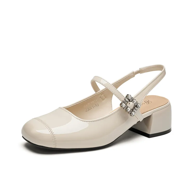 GEMEIQ Block Heel High Heels 4.5cm Women's-6